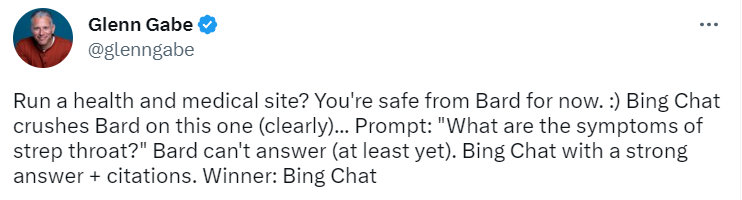 Bard Antworten auf medizinische Fragen Ein Screenshot zeigt die Antwort von Bard auf medizinische Fragen